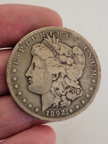 RARE DATE 1892-CC MORGAN SILVER  $1  DOLLAR - VG+ CONDITION  - ESTATE SALE FIND