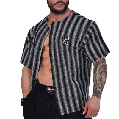 BGSM terrycloth shirt casual shirt sports shirt bodybuilding 5053-2