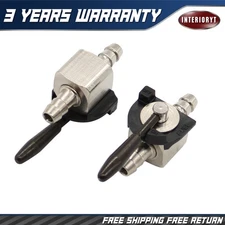 2Pcs 1/4" Heavy Duty Gas Fuel Shut-Off Valve Steel In-line Cut-OffATV Kart Mower