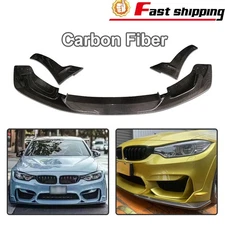 3PCS Front Lip ＆ Bumper Fillers Carbon Fiber For 2014-2020 BMW M3 F80 M4 F82 F83