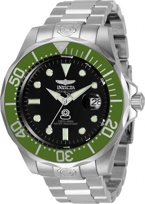 Invicta GRAND Diver AUTOMATIC Men's 47mm Watch Steel/Green Bezel 3047 NIB