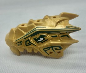 Lego(70503)Ninjago: Gold Dragon Head With Green Highlights, Part 93071