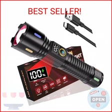 Rechargeable Flashlights High Lumens, 990,00LM LED Super Bright Flash Light, Han