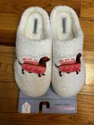 Women’s Aeropostale Dachshund "You Are One Hot Dog" Ivory Slippers Size L (9/10) — photo 1