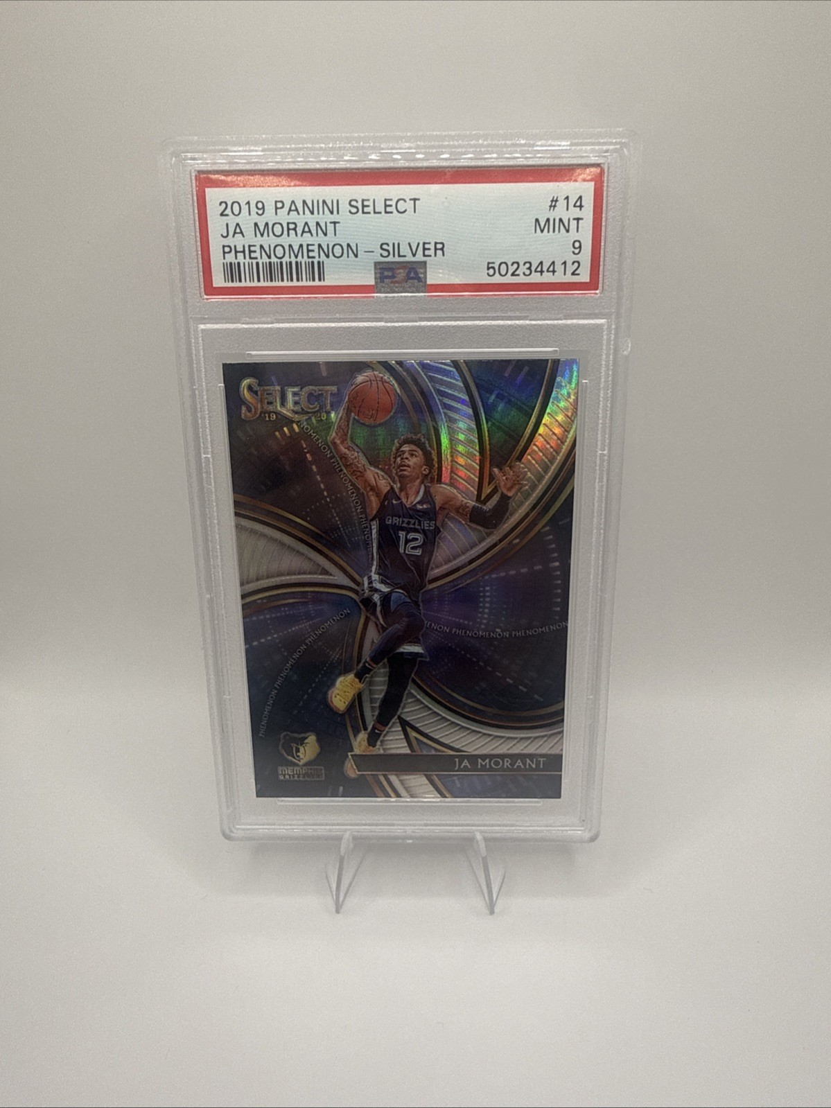 JA MORANT 2019 SELECT PHENOMENON SILVER PRIZM PSA 9 - GRIZZLIES!!