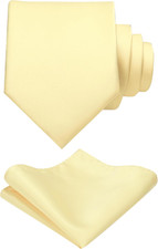 Solid Color Tie and Pocket Square Hankerchief with Lapel Pin Set for Men