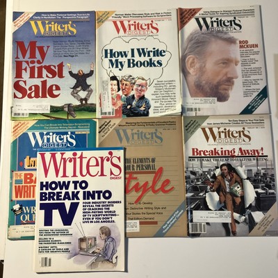 Writers Digest Magazine Lot of 7 1981 1983-1985 1987 Isaac Adimov Rod McKuen