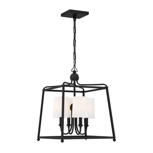 Crystorama Lighting Group 2245 Sylvan 4 Light 16"W Pendant - Nickel - Picture 6 of 12