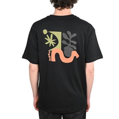 RVCA Cut Out Kurzarm T-Shirt - Schwarz