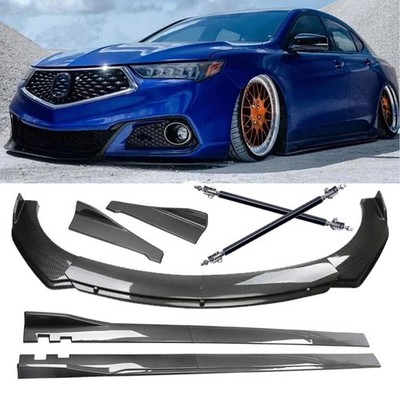 Carbon Fiber Front Bumper Lip Chin Spoiler Splitter For Acura ILX TLX Integra