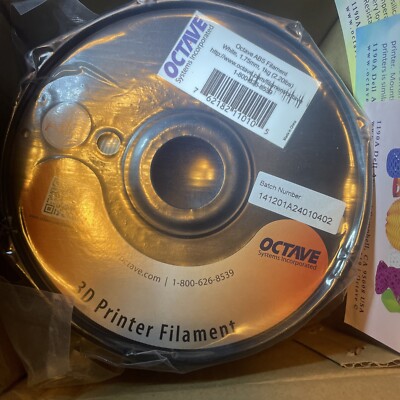 Octave White ABS Filament for 3D Printers - 1.75mm 1kg (2.20lbs)