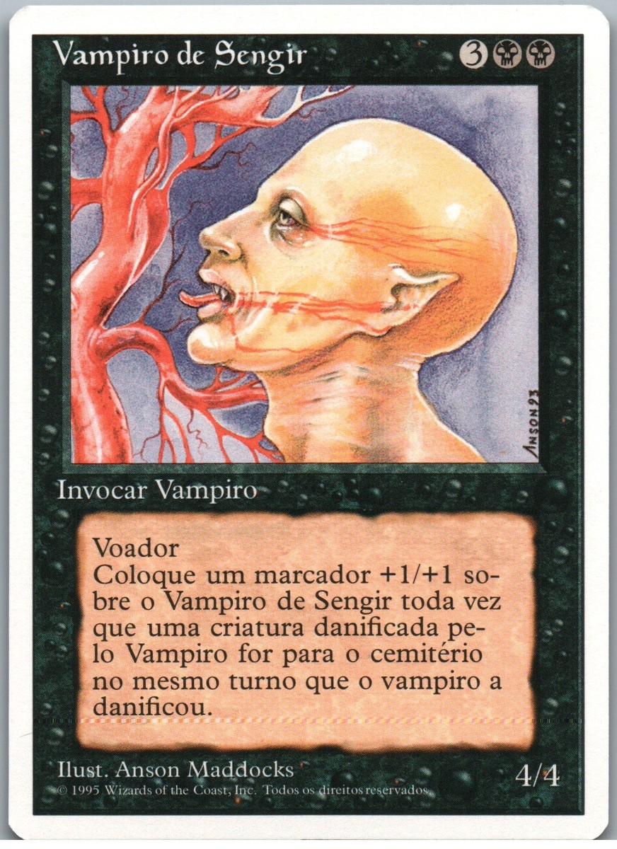 Sengir Vampire | MtG Magic Fourth Ed FWB (Foreign White