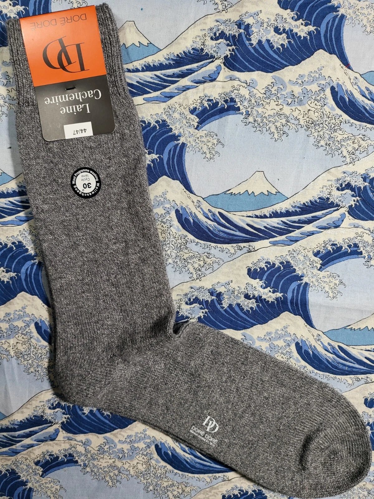 Doré Doré DD Wool Cashmere Thick Knit Socks Grey Mix UK 9.5-12 EUR 44-47 RRP £31