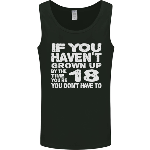 Camiseta sin mangas chaleco divertido para hombre 18 cumpleaños 18 años Don't Grow Up - Imagen 5 de 7