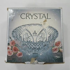 Vintage Crystal Ashtray / Serving Piece w/ Box 5" Table Decor Gift