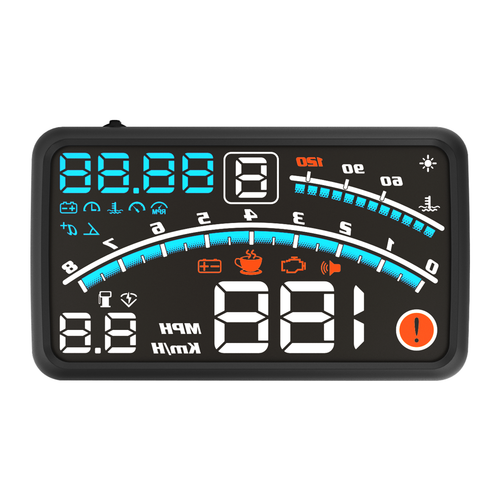 OBD2 HUD Head Up Display Projector Car Speedometer Gear Prompt Water Temp Gauge - Picture 2 of 12