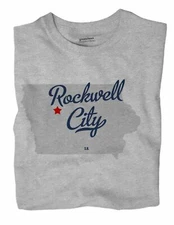 Rockwell City Iowa IA T-Shirt MAP