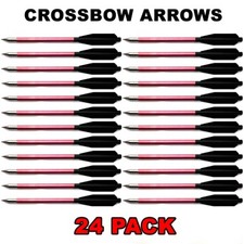 24 ALUMINUM METAL BOLTS ARROWS FOR 50  80 LB CROSSBOW ARCHERY XBOX - RED