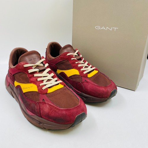GANT Men Dark Red Nubuck Leather Lace Up Sneakers Trainers EUR 44 UK 9.5 US 10.5 - Picture 14 of 18