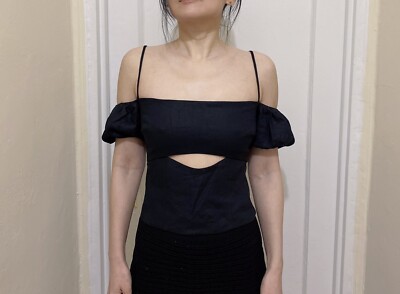 REFORMATION Lainey Linen Top Black Size 6 Orig. $148 NWT | eBay REFORMATION Lainey Linen Top Black Size 6 Orig. $148 NWT | eBay