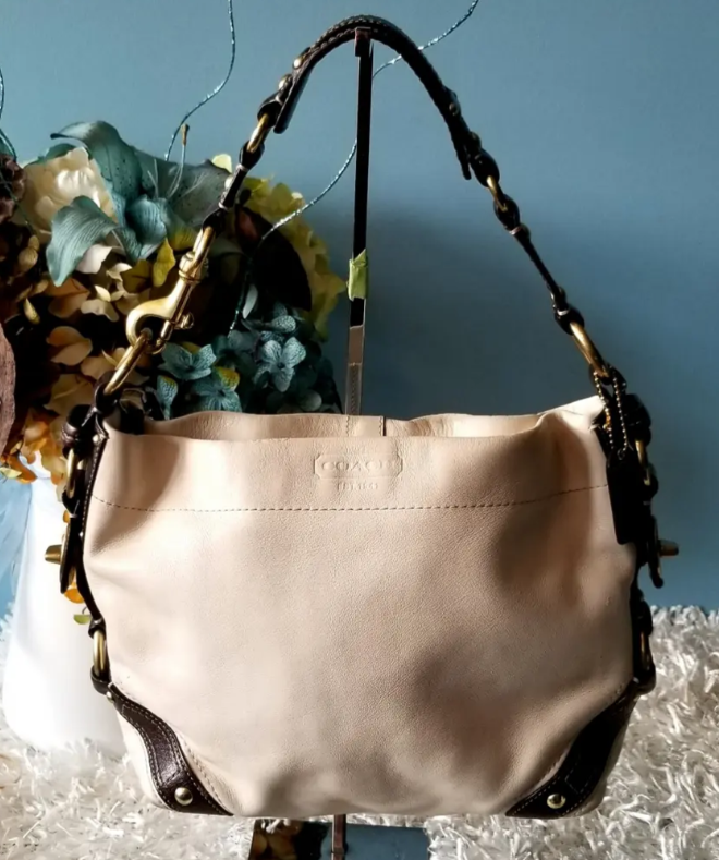 Coach Legacy Chalk White Colorblock Shoulder Bag & Turnlock