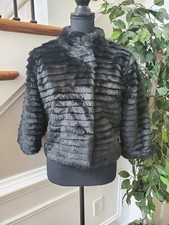 Cato Women's Black Polyester & Acrylic Long Sleeve Casual Winter Jacket Size M