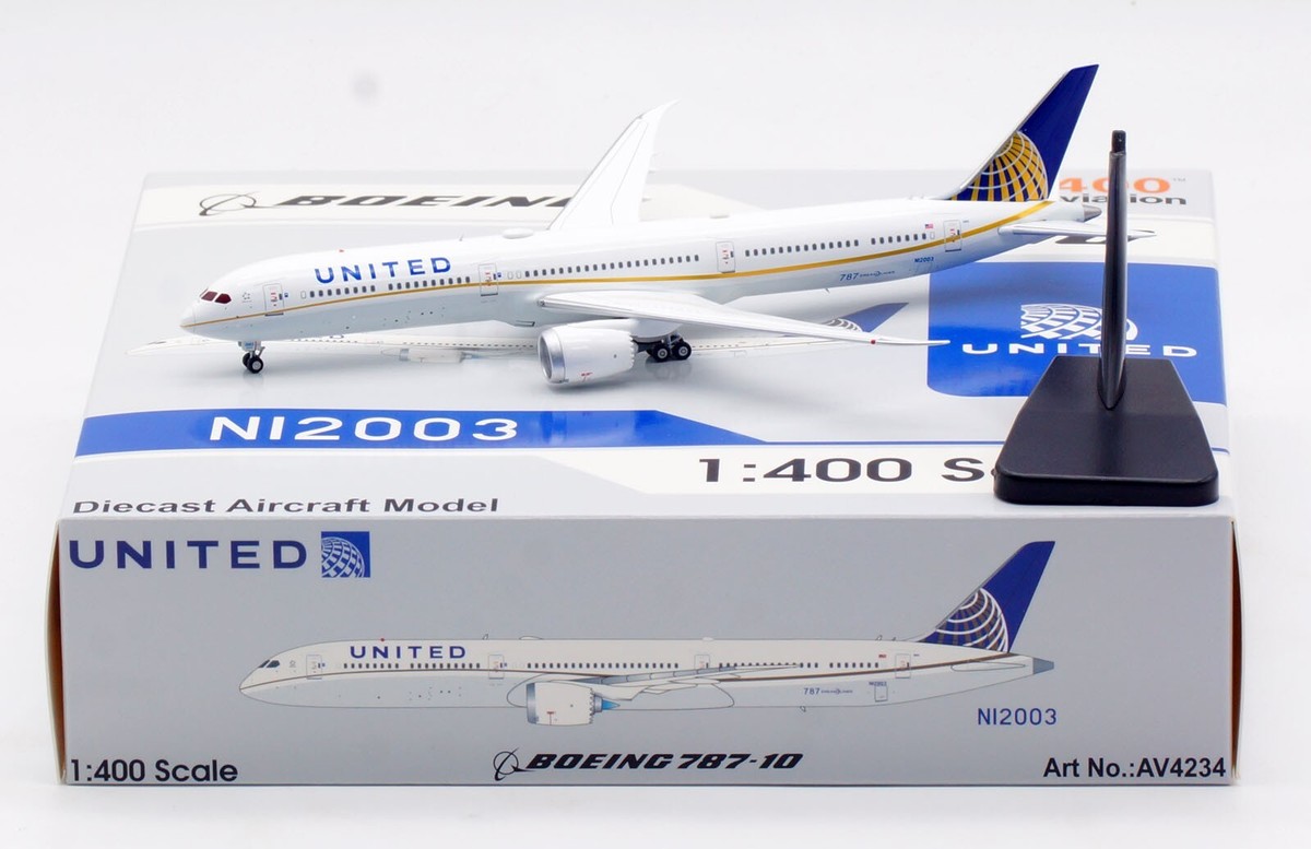 航空機・ヘリコプター 1/400 United Airlines 787-10 NGModels Aviation 1:400 United Airlines Boeing B787-10 Diecast