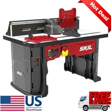 SKIL SRT1039 Benchtop Portable Router Table Dual Sided Integrated Bit Storage