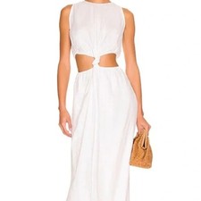 NWT Faithful the Brand Zeta White Midi Dress Size M MSRP $329