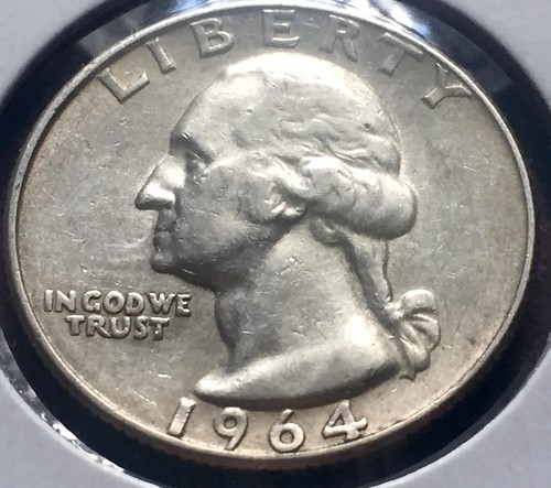 1964-D WASHINGTON SILVER QUARTER  FS-25-1964D-101 RARE DDO DOUBLED DIE OBVERSE - Picture 4 of 8