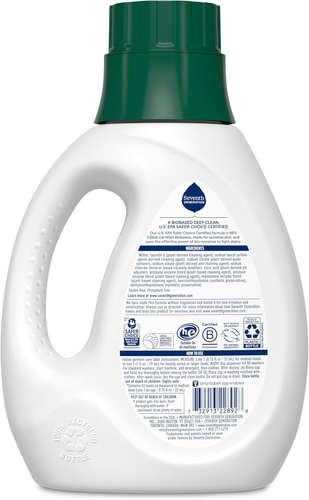 Seventh Generation Concentrated Laundry Detergent Liquid Free & Clear Fragrance - 第 2/13 張圖片