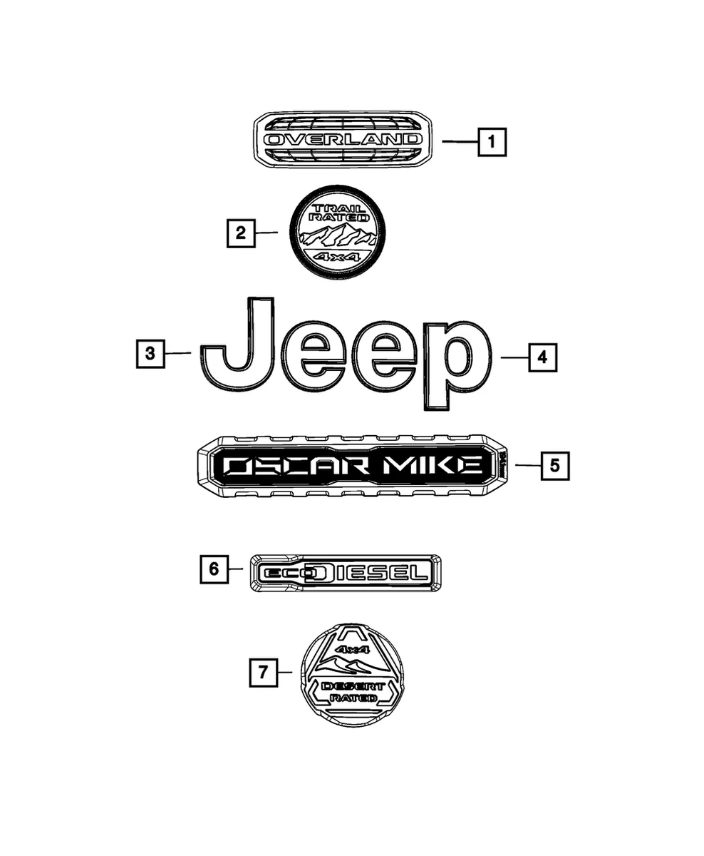 Genuine Mopar Nameplate 68352381AD | eBay