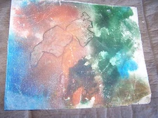 Original Watercolor By Peg Humphreys, Dark Abstract 11"x13.75"