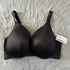 Joyspun Plunge Bra Womens Size 42DDD Black Padded Push Up Underwire Back Closure