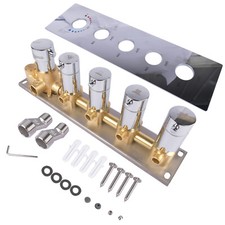 3/4/5 Way Shower Diverter Valve Kit Thermostatic Individual On Off Flow Control