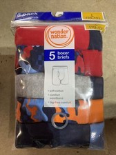 wonder nation boys boxer shorts Size L 10-12 5 Pair NEW