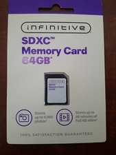 Infinitive 64GB SDXC Memory Card  8,000 photos 80 min HD Video A1