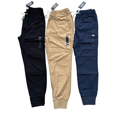Tommy Hilfiger Men's Elastic Waist Pull-on Drawstring Solid Twill Jogger Pants