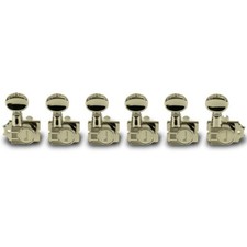 NEW Kluson Revolution 6L H-Mount Tuners, Staggered Posts - NICKEL, KRH-6BX-N