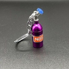 Schlüsselanhänger NOS Flasche Lila Nitro Turbo Lachgas Tuning Motor Auto