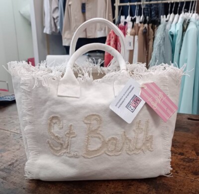 MC2 SAINT BARTH TASCHE MODELL COLETTE WEISS LOGO BEIGE