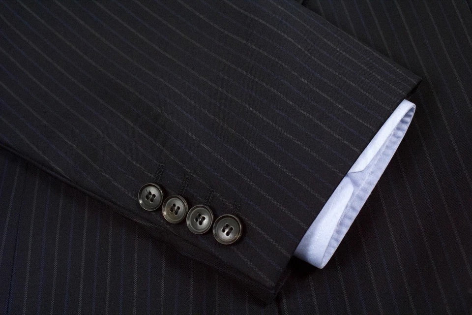 HUGO BOSS Navy Striped Blazer, US 42R, EU52 - Image 2 of 4