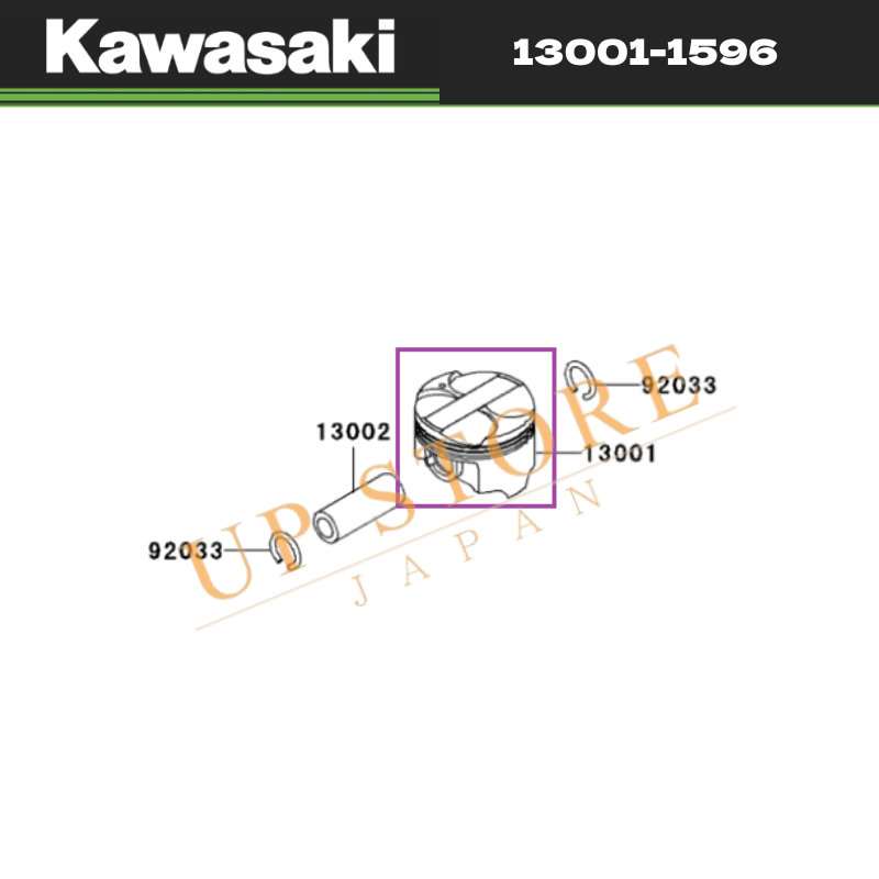 Kawasaki 2000-2005 ZX12R ZX1200 Ninja Piston W/ Rings OEM New