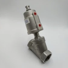 1" BSP Stainless Steel 304 Single Acting Air Actuated Angle Seat Valve NC
