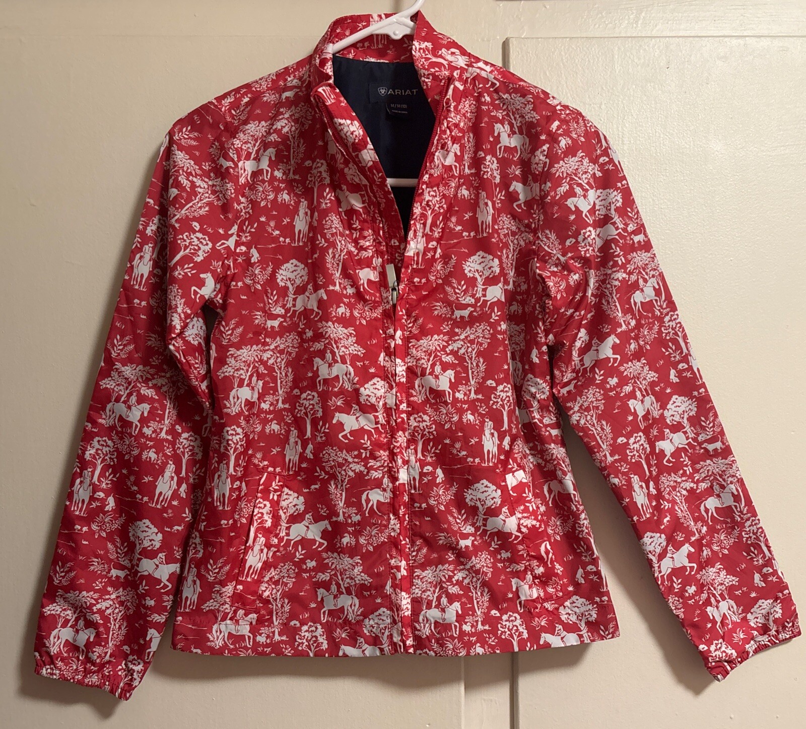 Giacca a vento bambina Ariat Avery cavallo pony rosa e bianco media (10)