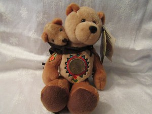 SACAGAWEA & POMP Golden Dollar Bears Limited Treasures Coin Bear