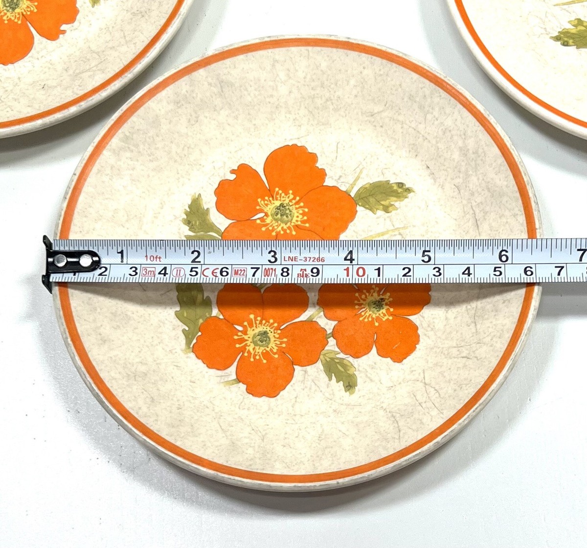 【たぁこ*さま】* vintage flame ୨୧ ラウンド フレーム 4x Vintage Lenox Temper-Ware Fire Flower 6 1/2” Plates - Lot #1