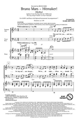 Bruno Mars - Hitmaker! SATB Pop Choral Series Bruno Mars