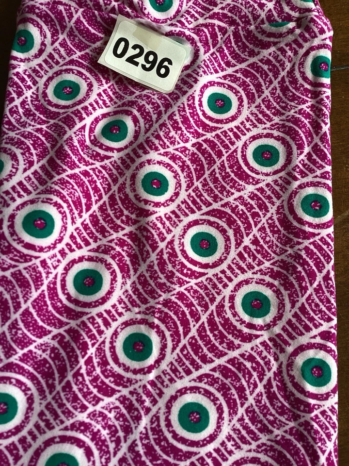 Новый #0296 LuLaRoe OS леггинсы красивый круг печати LP03 розовый белый павлин - Изображение 2 из 4