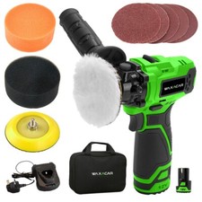 Waxacar Cordless Mini Car Polisher Buffer Sander Detailing Kit + SPARE BATTERY